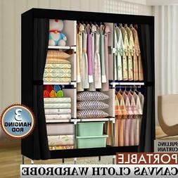 71" Portable Closet Wardrobe Clothes Rack Storage Organizer 